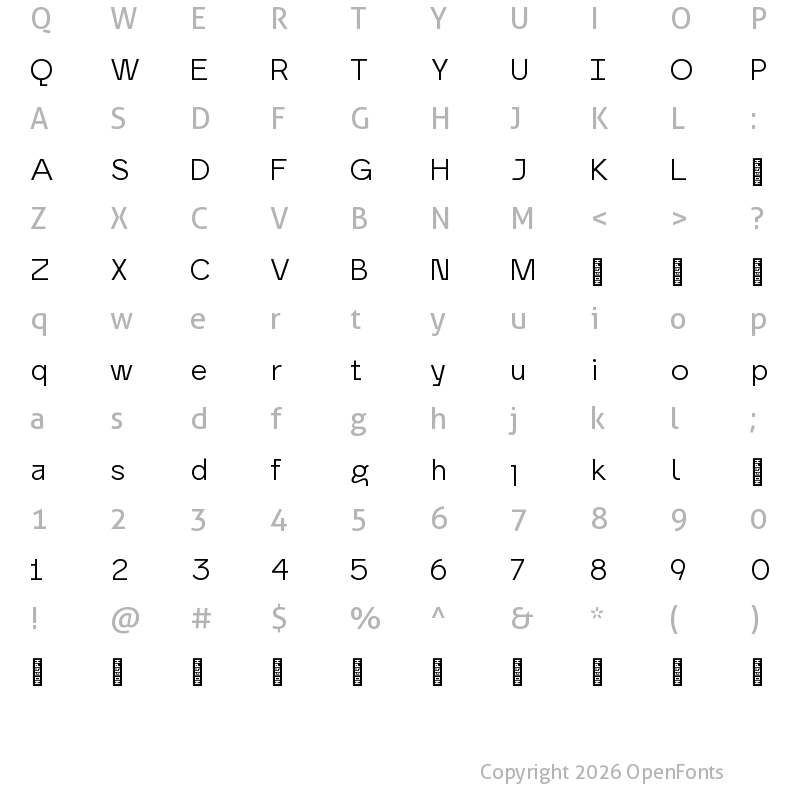 Character Map of Archiv Grotesk Trial RegularTrial
