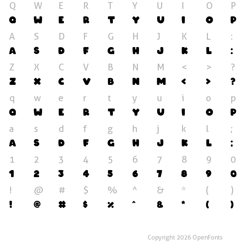 Character Map of ARCO Regular