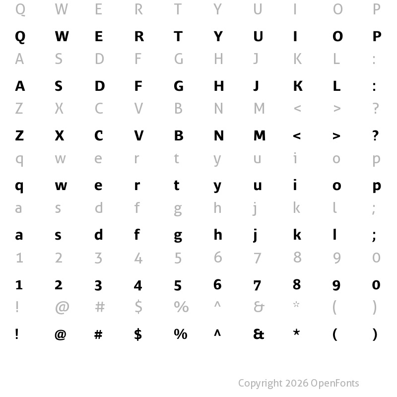 Character Map of Ardoise Std Bold