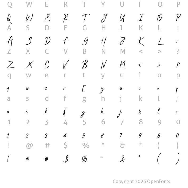 Character Map of Ardolint Tijza Regular