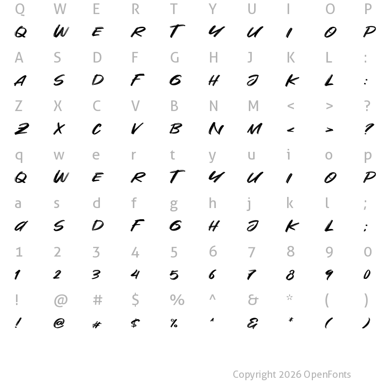 Character Map of Are You Okay Regular