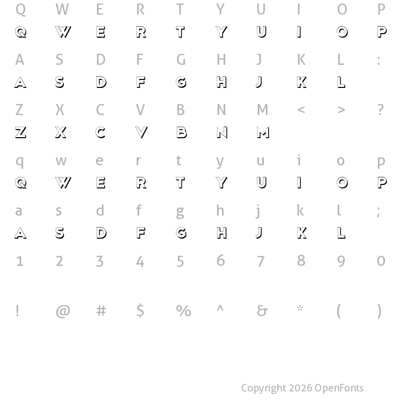 Character Map of Arena 3D Regular