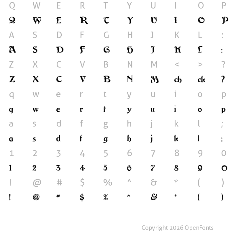Character Map of Argos George Contour Regular