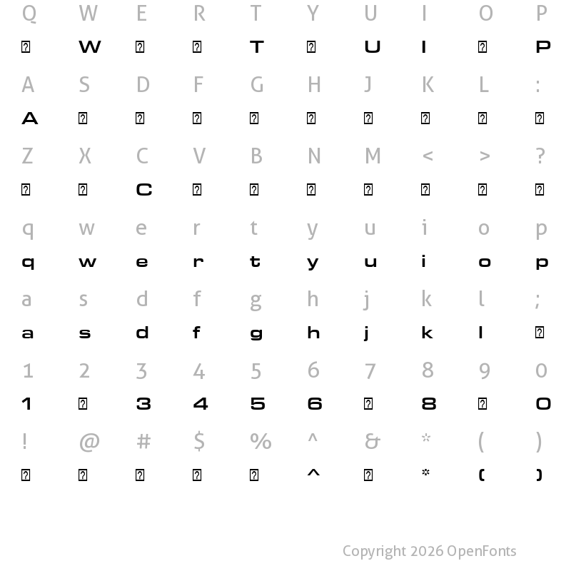 Character Map of ArianLT-Bold ?