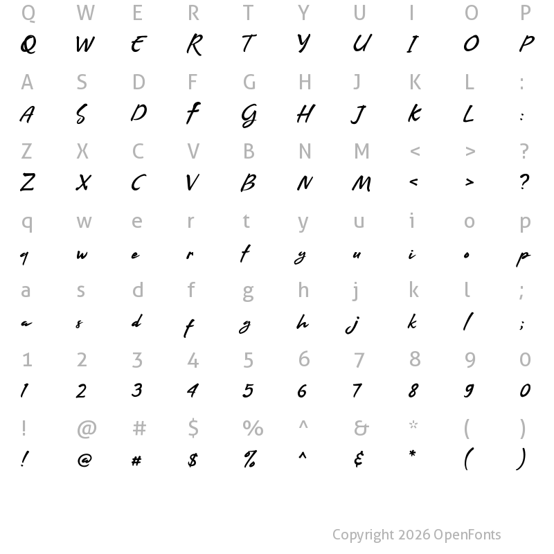 Character Map of Arkipelago Regular