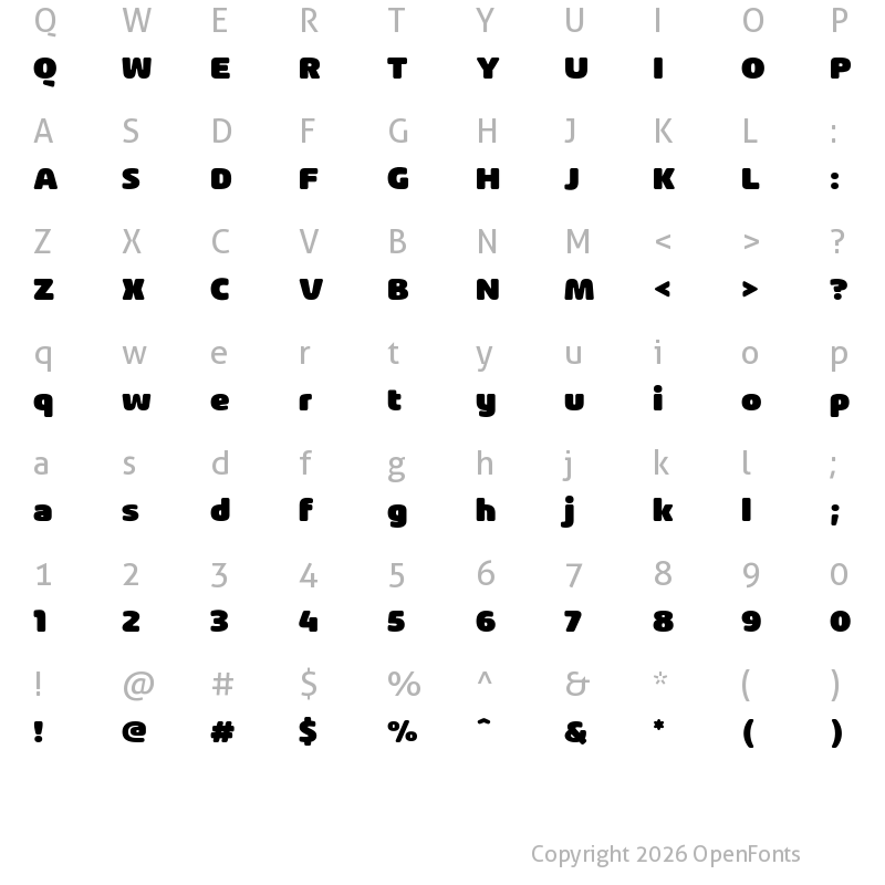Character Map of Arlon Black