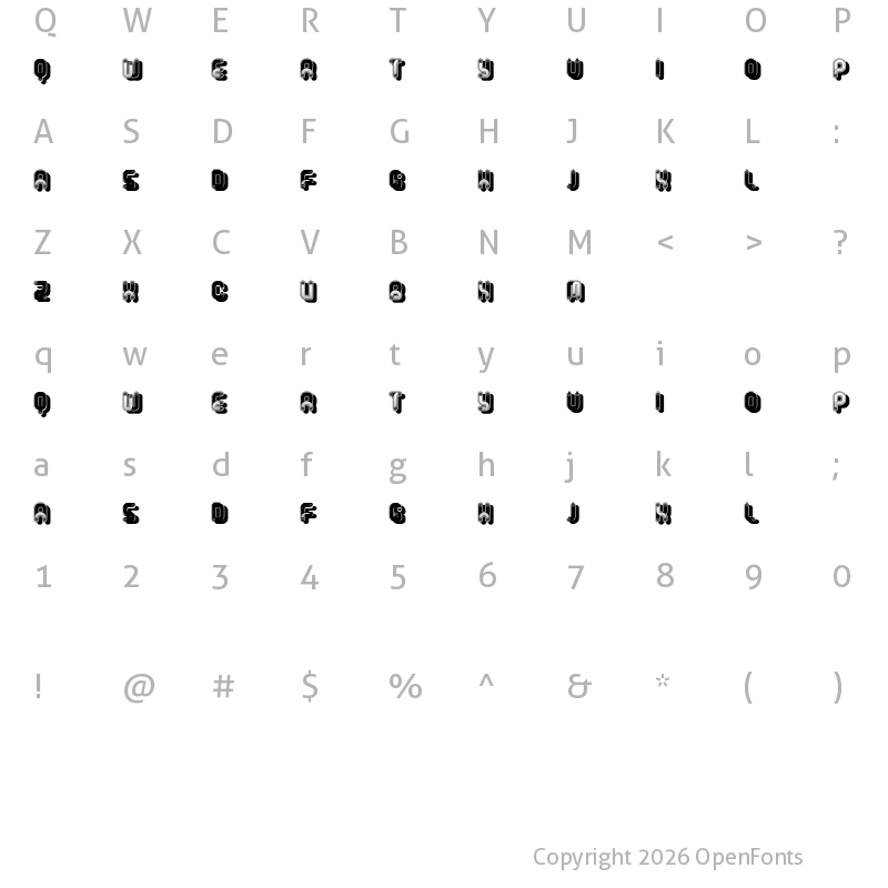 Character Map of Aroma Regular
