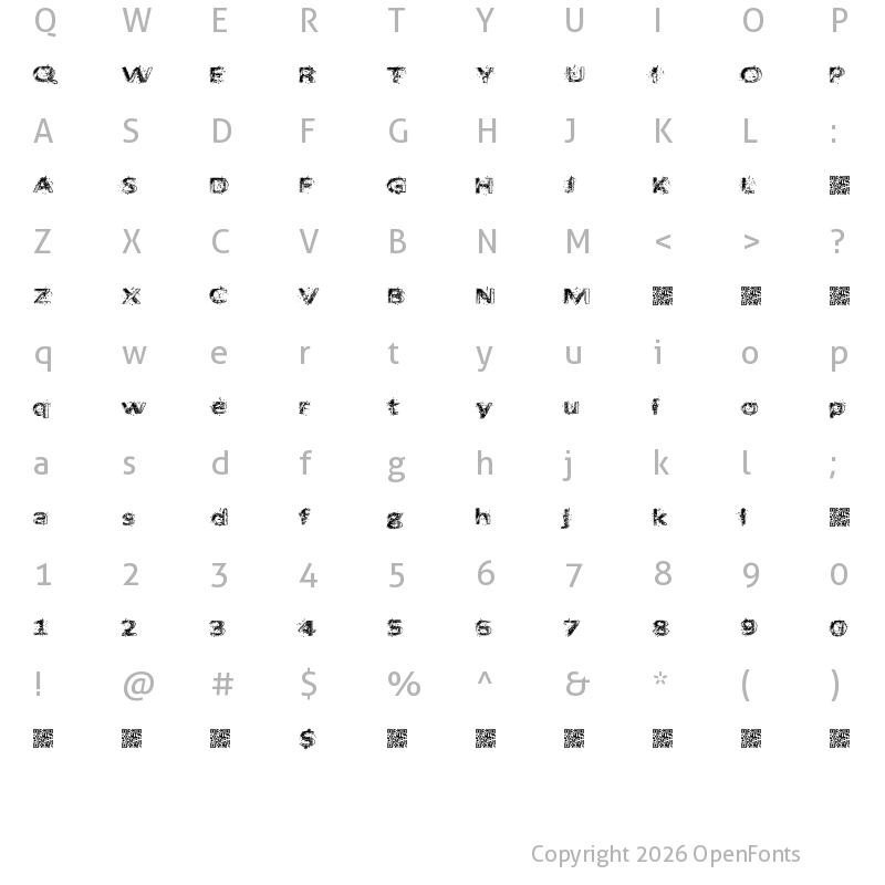 Character Map of ArtBang Regular