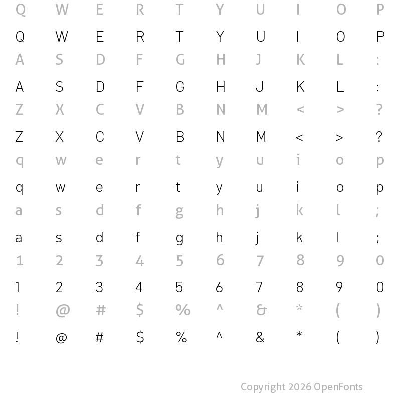 Character Map of Arthouse Owned Light