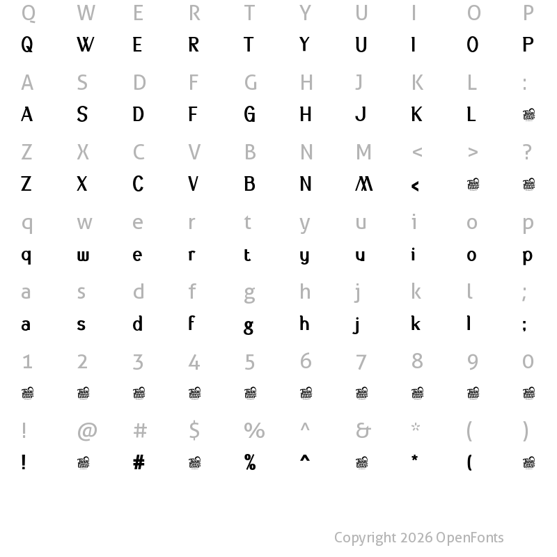 Character Map of Asetin Personaluse Black