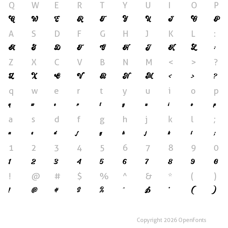 Character Map of Ashington Regular