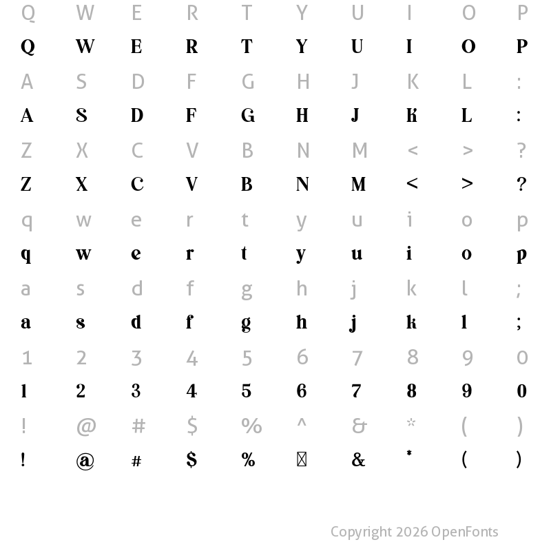 Character Map of asimilates SemiBold