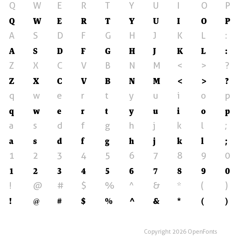 Character Map of Askan Slim ExtraBold