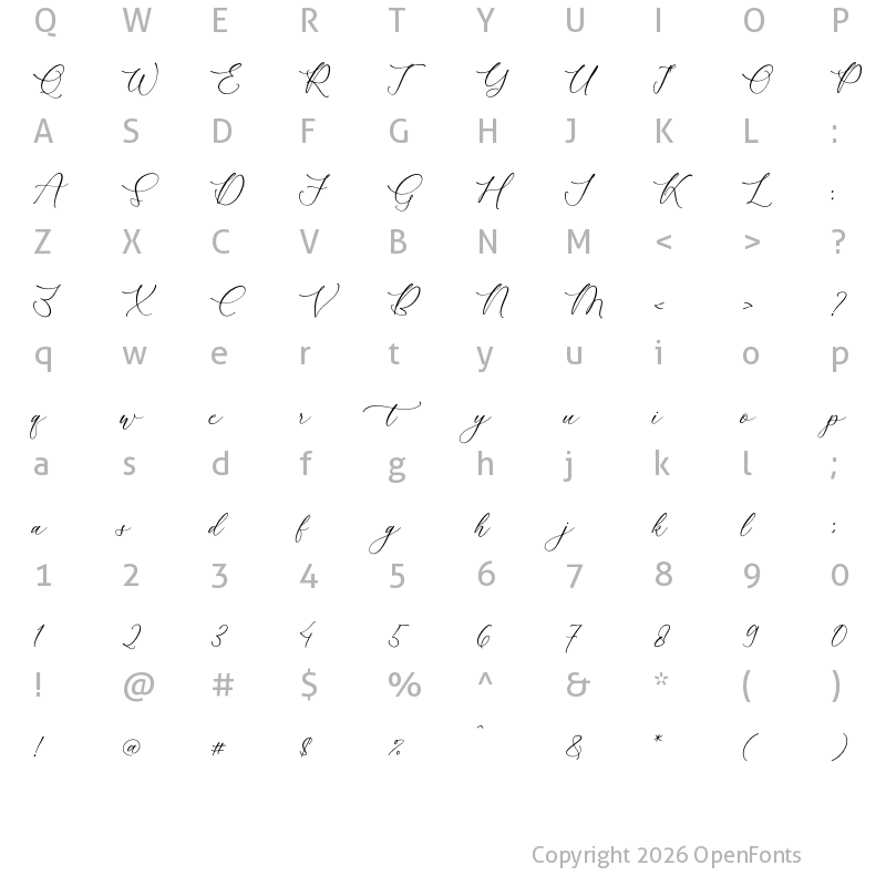 Character Map of Askenild Kimortega Script Regular