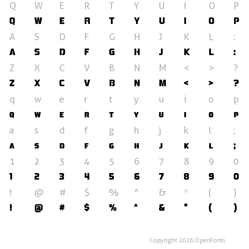 Character Map of AspireNarrowSCBlack-Regular ?