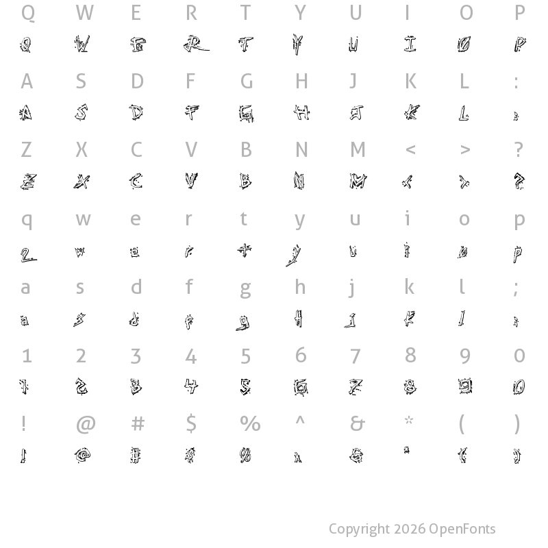 Character Map of Assassin Nation 3D Regular