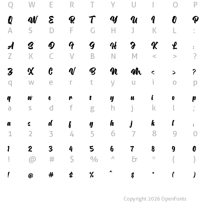 Character Map of Asterik Demo
