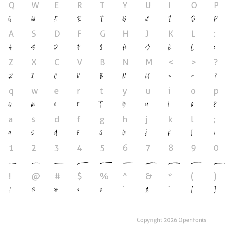 Character Map of Asteriska-Personal Use Regular