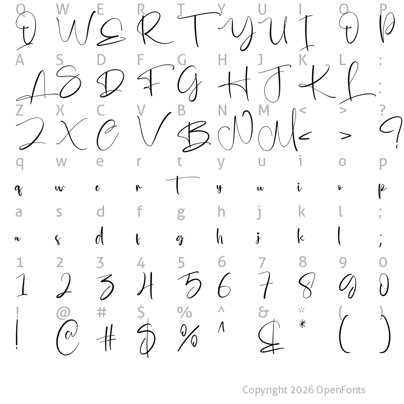 Character Map of Astone Regular