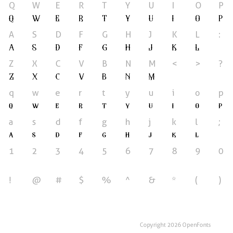 Character Map of AstrenaDemo Regular
