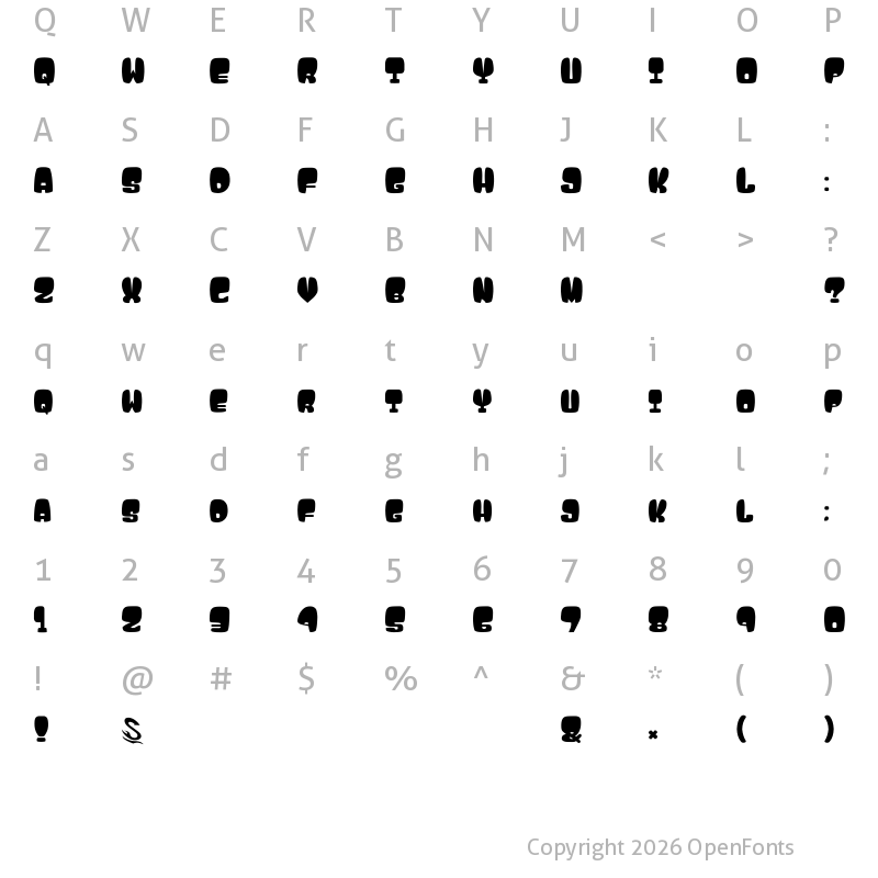 Character Map of Atama__G Regular