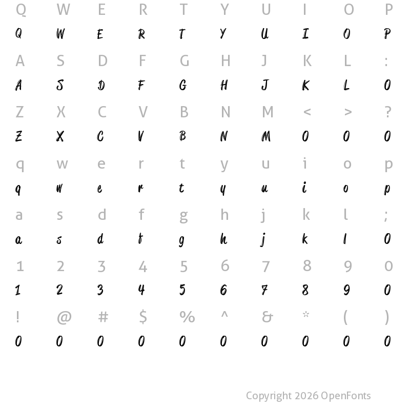 Character Map of Ateeca Regular