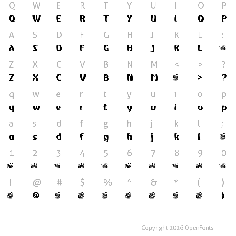 Character Map of Atiku personal use Semi Bold