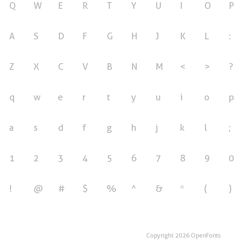 Character Map of Atkinson Hyperlegible Bold