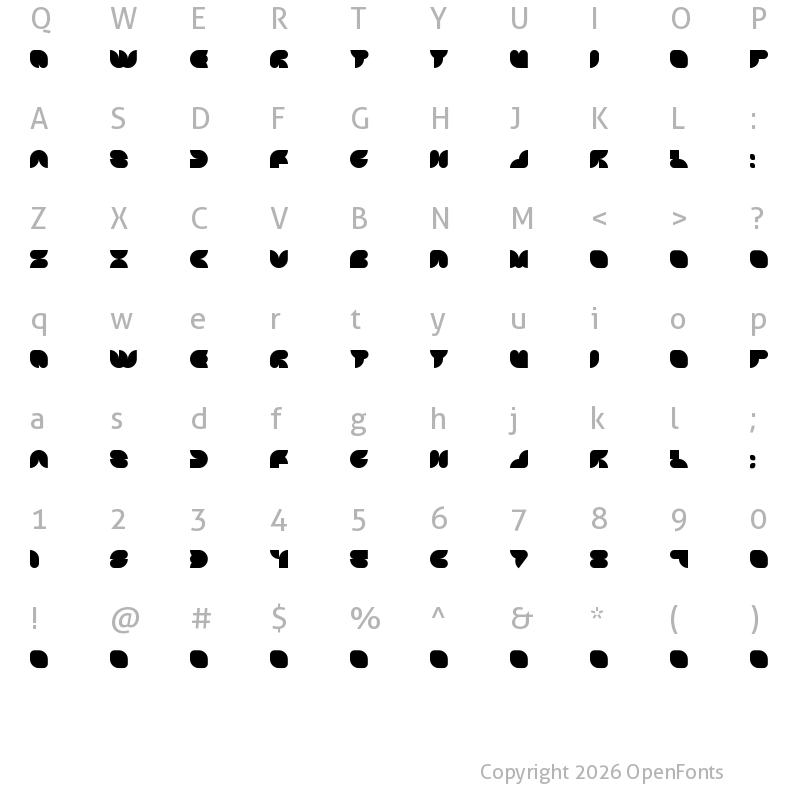 Character Map of Attic Regular