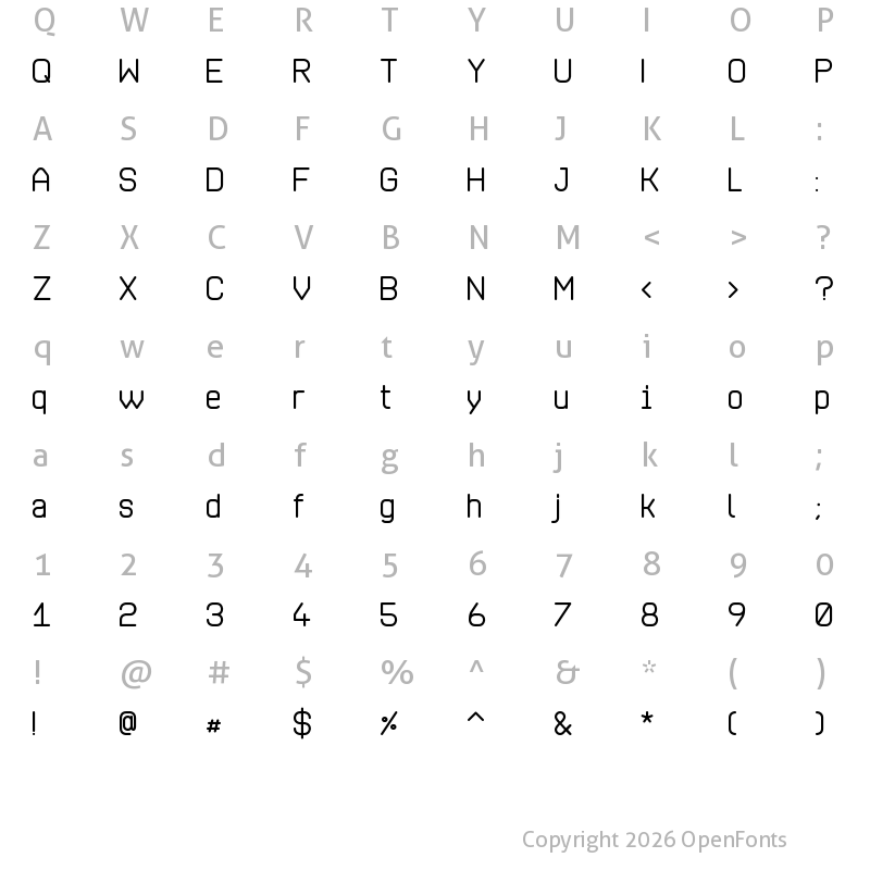 Character Map of Auch 2 Medium