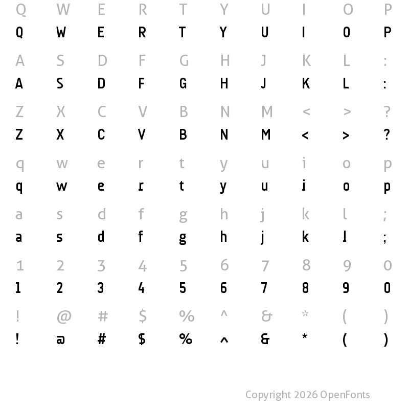 Character Map of AUdimat Bold