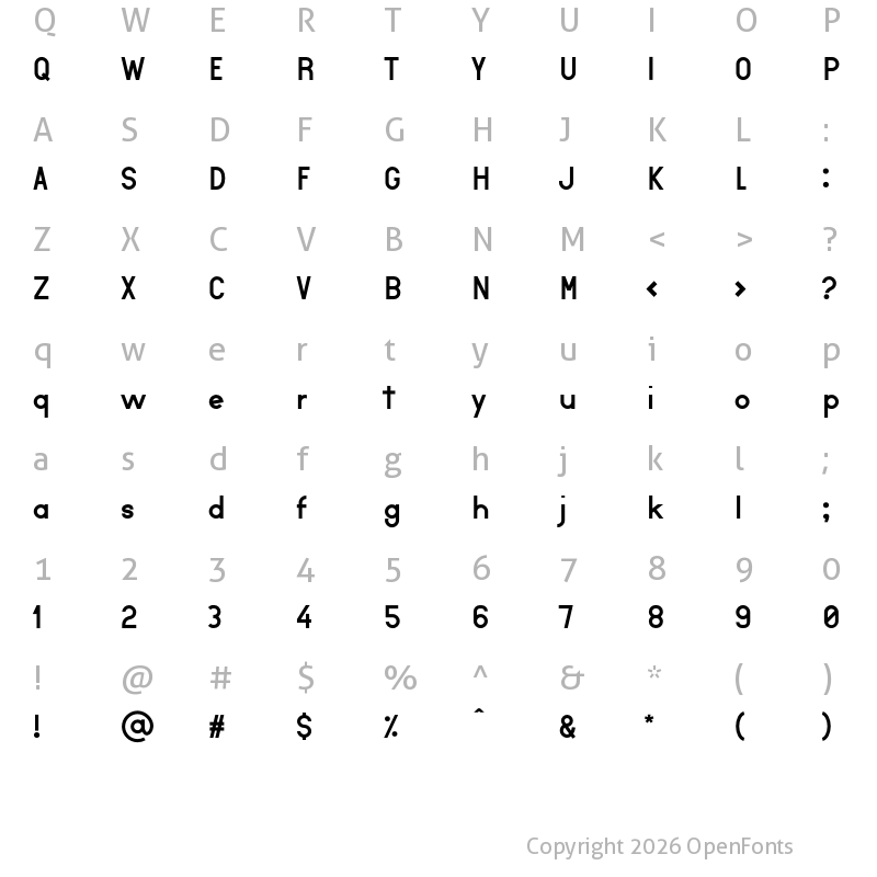 Character Map of Aurea Regular