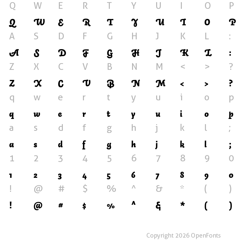 Character Map of Auto Pro Black Italic 3
