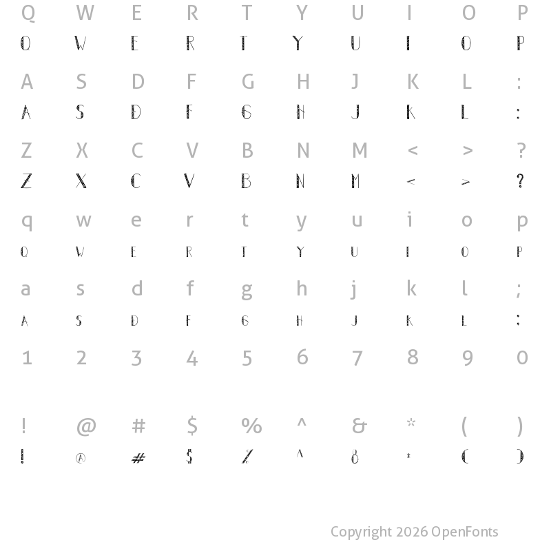 Character Map of Autumn Leaves Regular