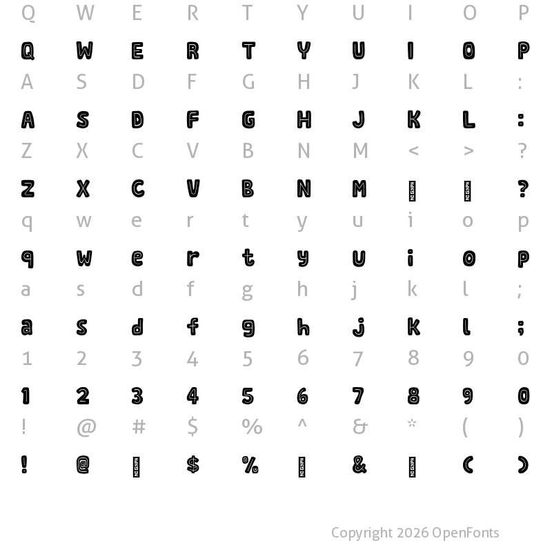 Character Map of Avocado Days Regular