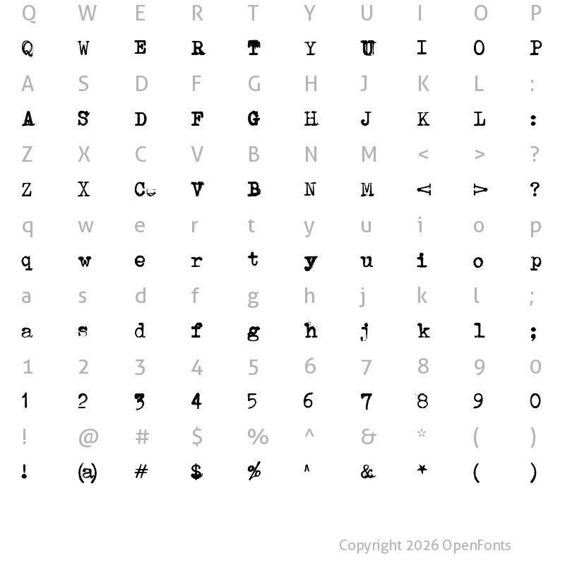 Character Map of Avojaloin Regular