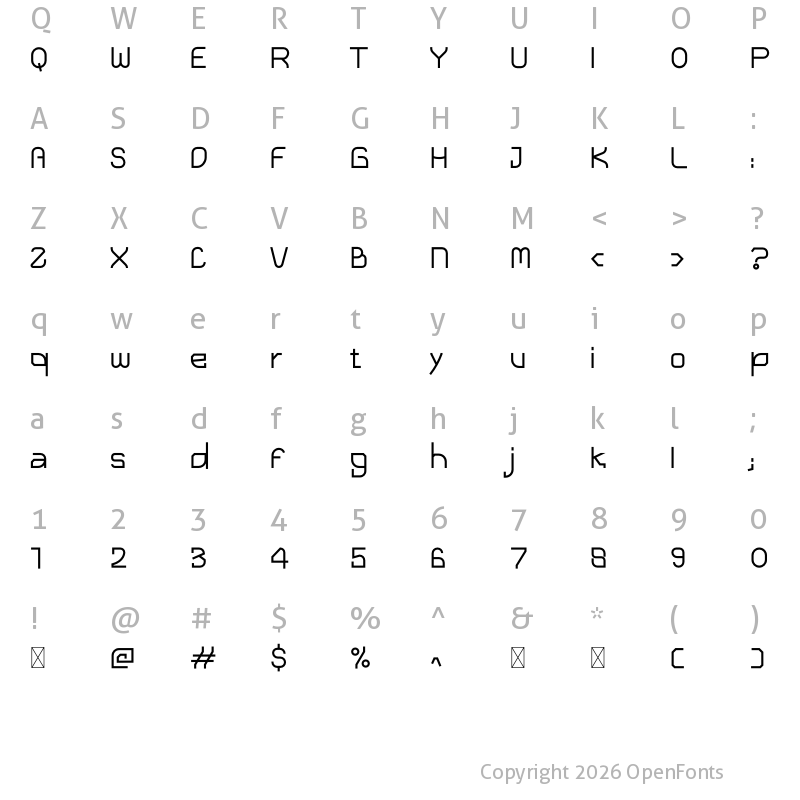 Character Map of Axelo Regular