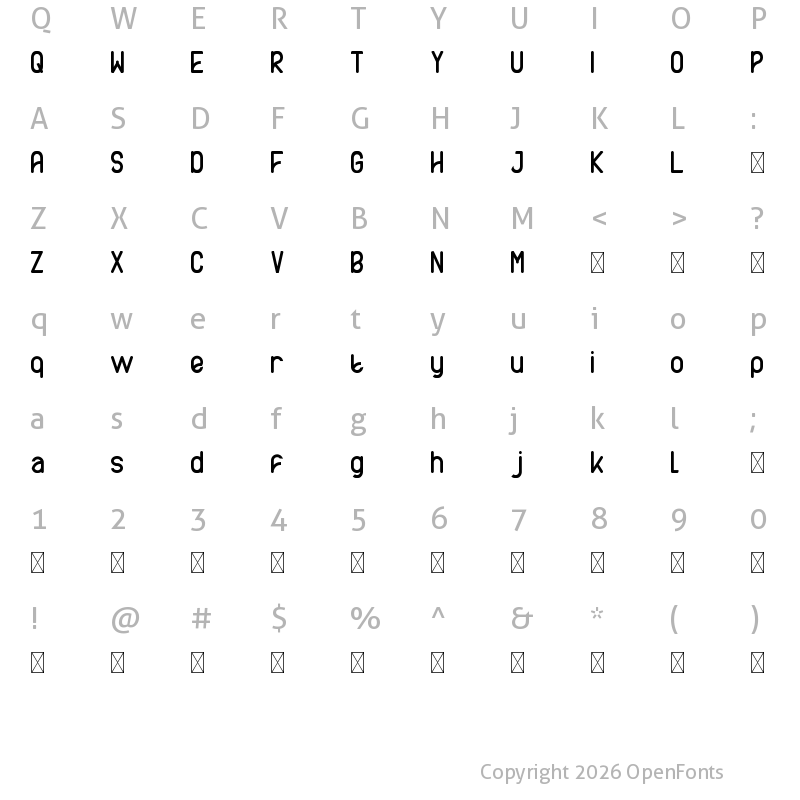 Character Map of AXTON DEMO Regular