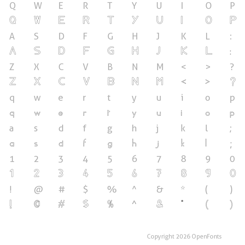 Character Map of AylavideCS Regular