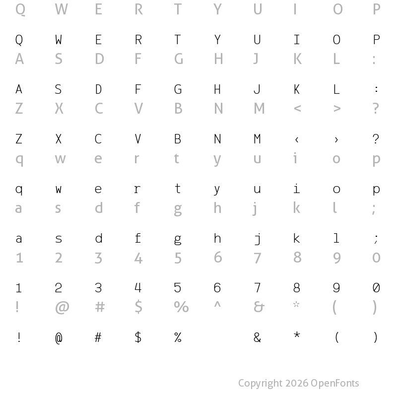 Character Map of AzarMehrMonospaced SansRegular