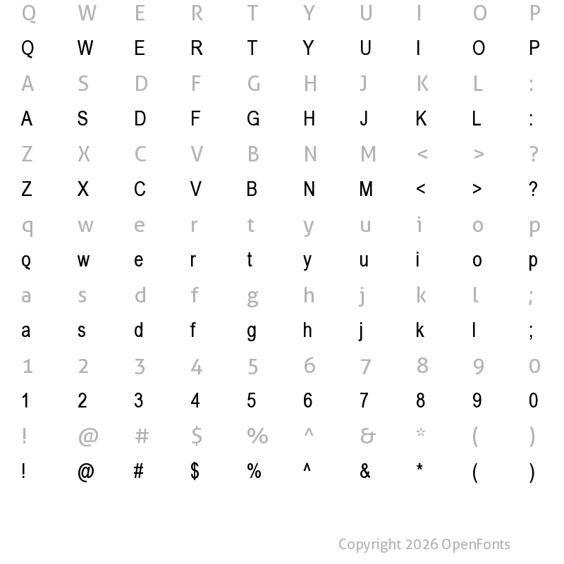 Character Map of BabelSans Regular
