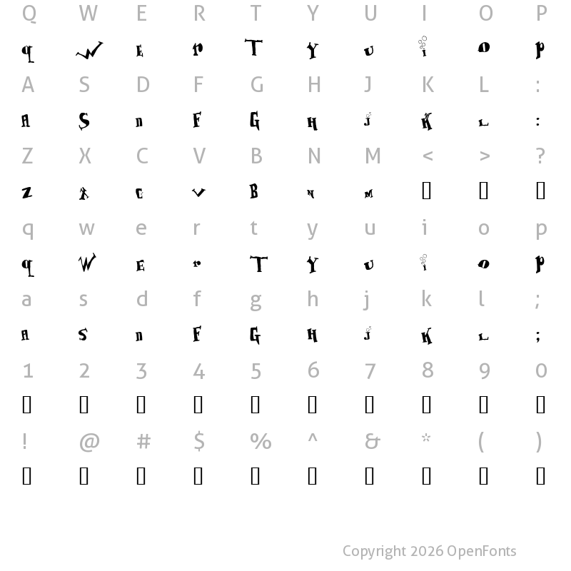 Character Map of BabOonjaZzbaSsoOn Regular