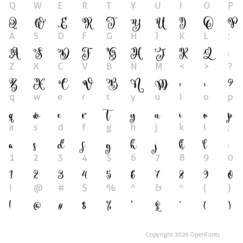 Character Map of Baby Amber Regular