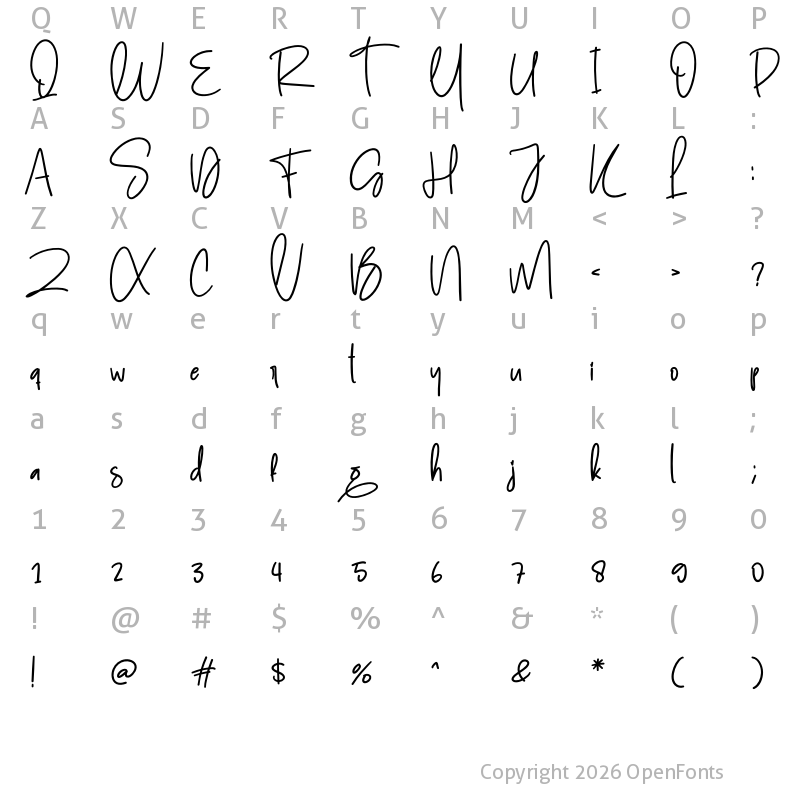 Character Map of Baby Hungry Regular