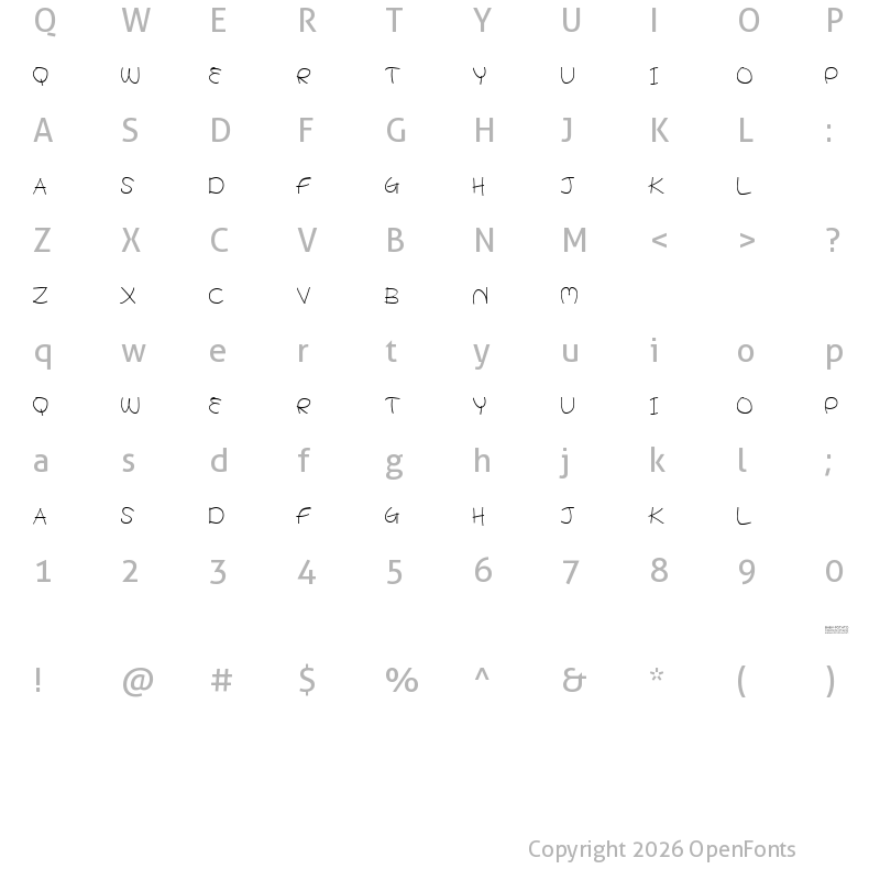 Character Map of BABY POTATO JELLY