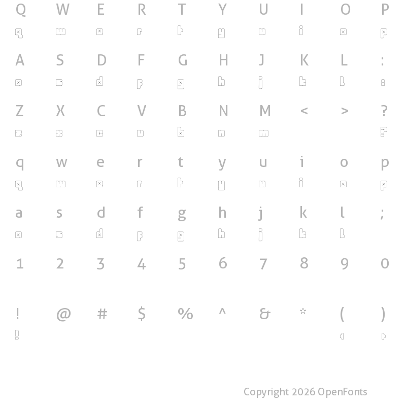 Character Map of babybox Regular