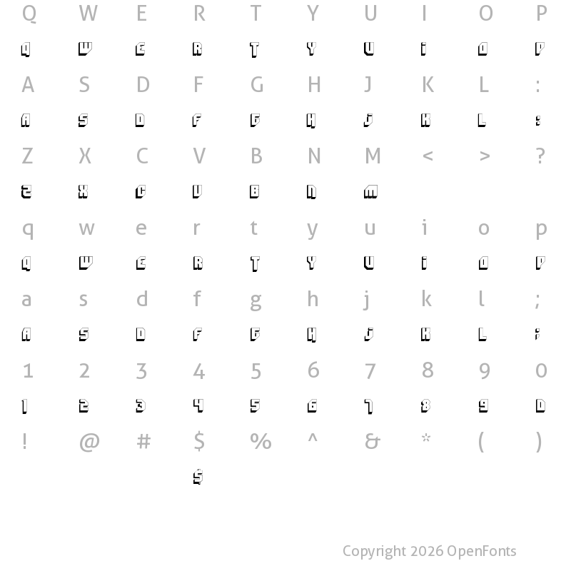 Character Map of Bad Mofo Regular