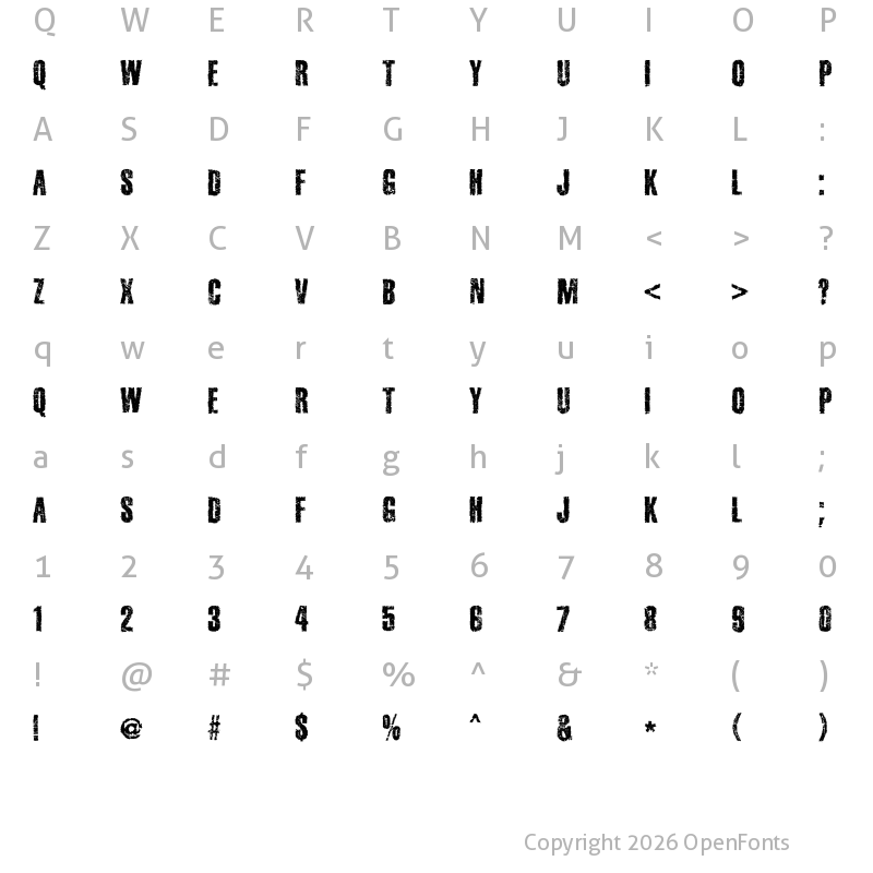 Character Map of Bad Suabia Swing Regular