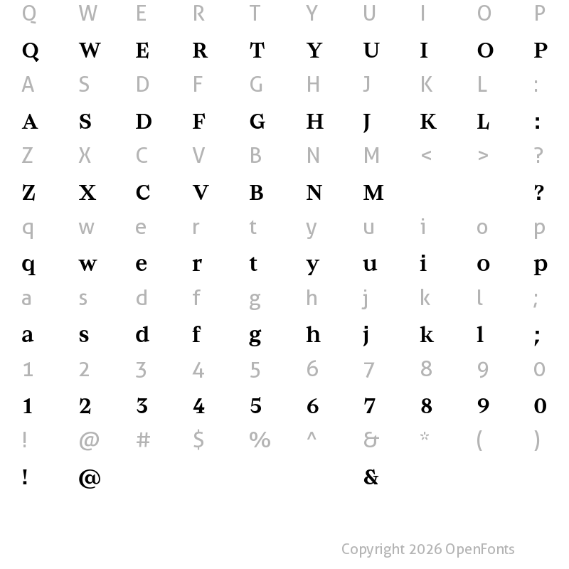 Character Map of Baghira Test Semi Bold