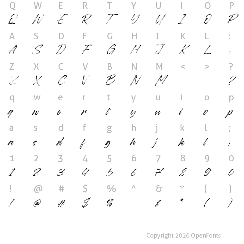 Character Map of Baguette Regular